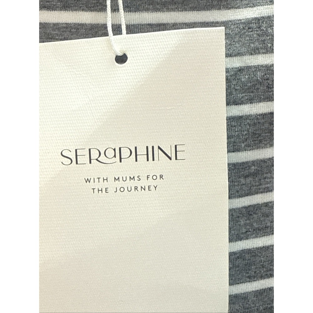 Seraphine Dress Womens M Maternity Midi Short Sleeve Jersey Knit Tunic Stretch 2 - Picture 8 of 13